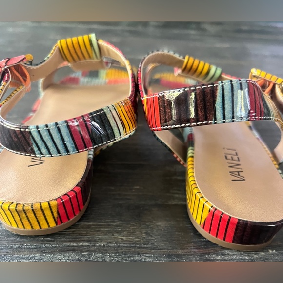 VANELI colorful T Strap sandal Sz 9.5 - Picture 5 of 6
